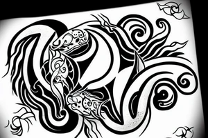 ying yang skorpion tattoo idea