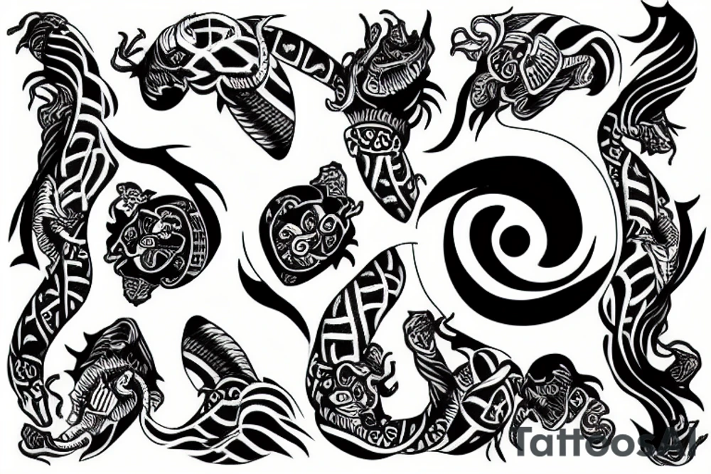 ying yang skorpion tattoo idea
