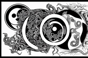 ying yang skorpion tattoo idea