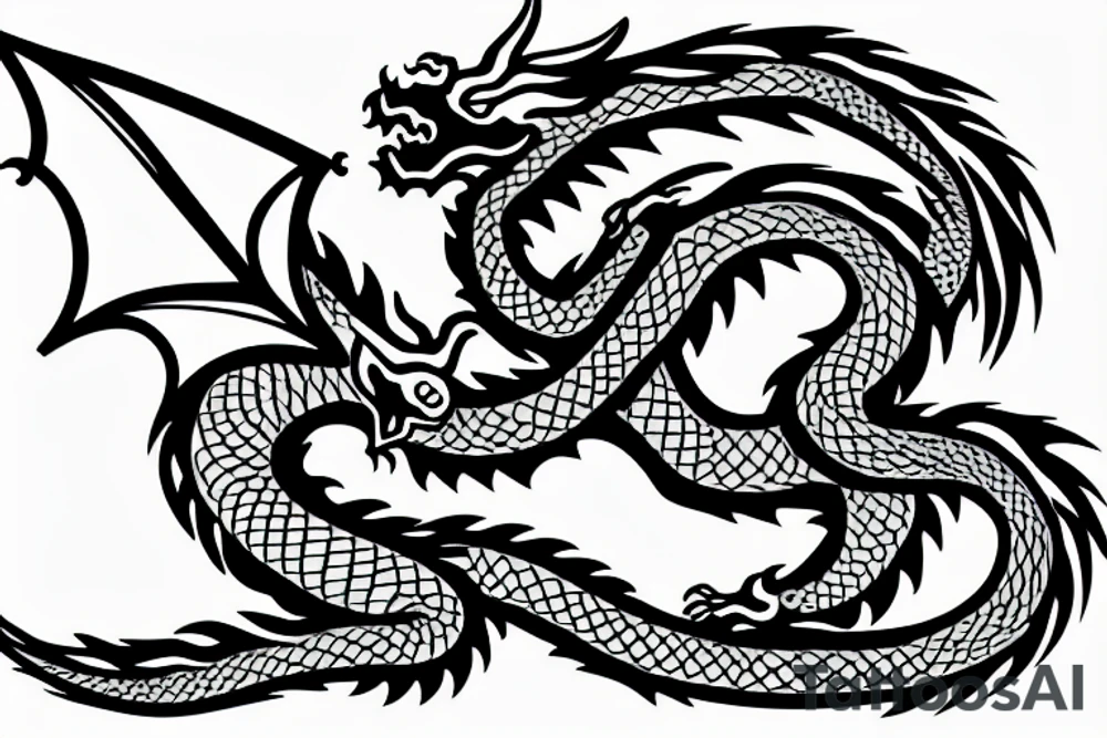Dragon coming out tattoo idea