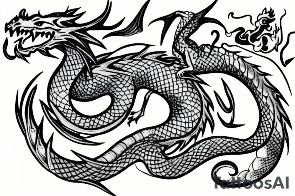 Dragon coming out tattoo idea