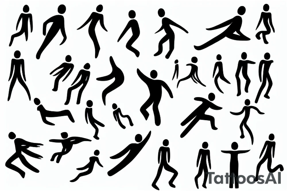 Person falling into nothing tattoo idea