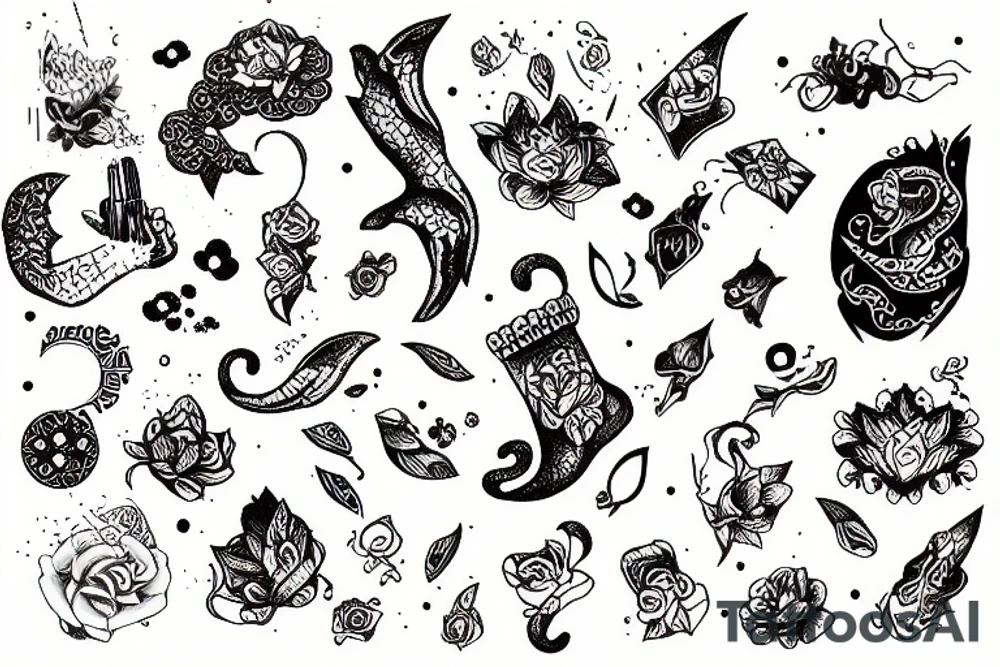 Person falling tattoo idea
