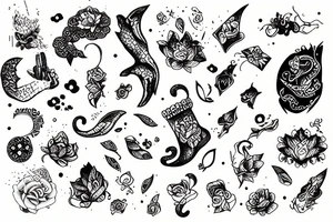Person falling tattoo idea