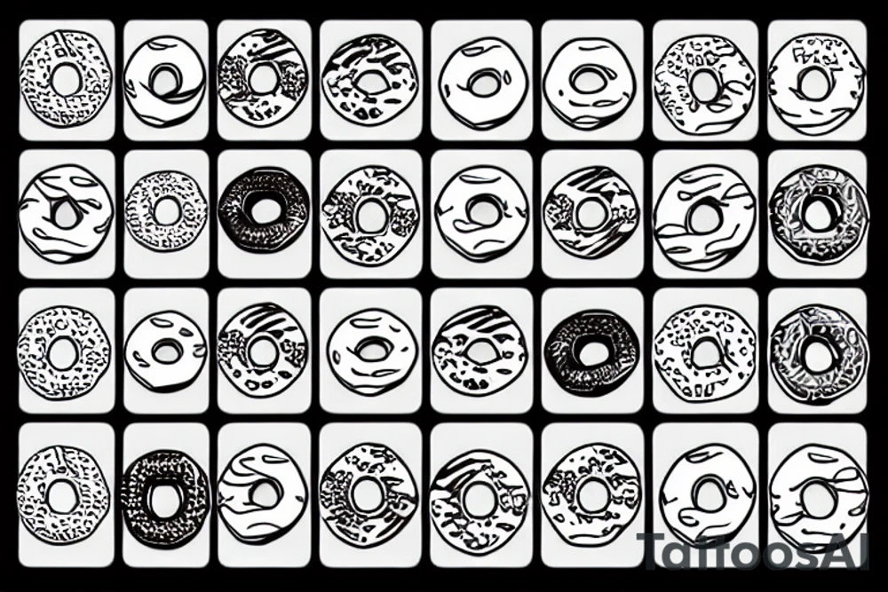 donut character tattoo idea