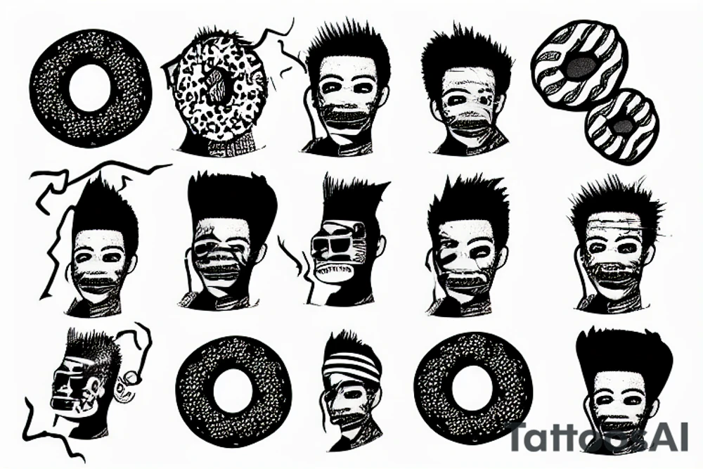 the man is a donut tattoo idea