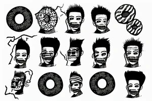 the man is a donut tattoo idea