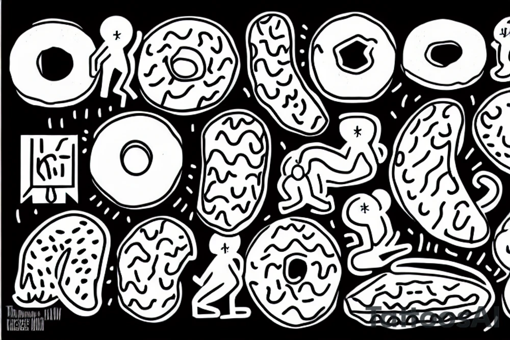 the man is a donut tattoo idea