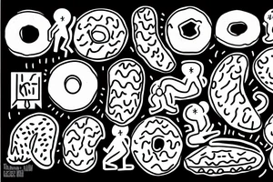 the man is a donut tattoo idea