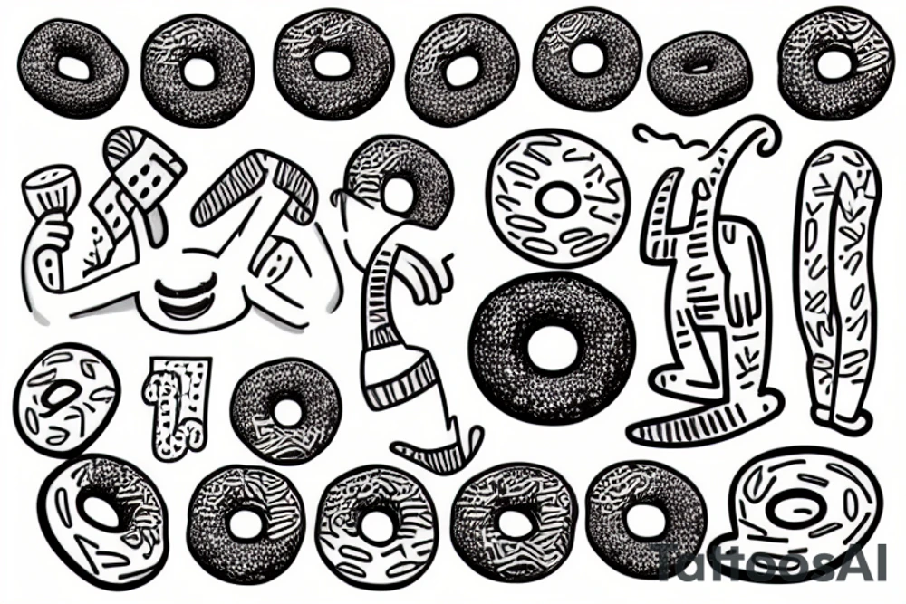 the man is a donut tattoo idea