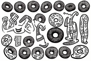 the man is a donut tattoo idea