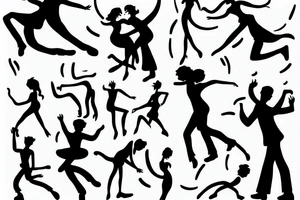 two people dancing tattoo idea