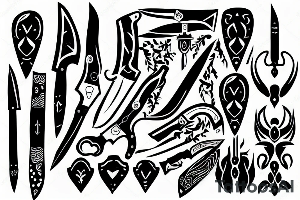 knife tattoo idea