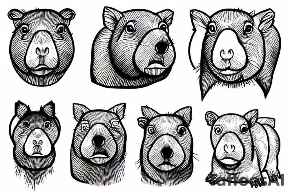 Capybara tattoo idea