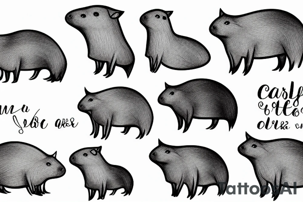 Capybara tattoo idea