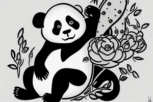 A panda monk tattoo idea