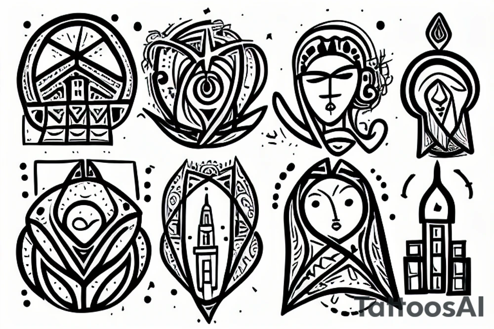 Growing up in a big city with awesome architecture. Think bigger. Family values. Spiritual awakening. tattoo idea