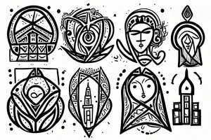 Growing up in a big city with awesome architecture. Think bigger. Family values. Spiritual awakening. tattoo idea
