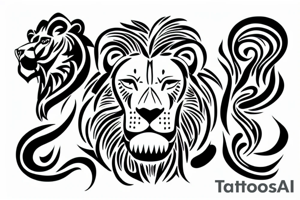 Strong like a lionThink bigger. Business and creativity. 
Family values. Spiritual awakening. tattoo idea
