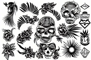 Hawaiian metal tattoo idea