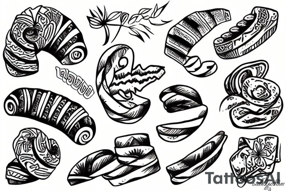 Hawaiian roll tattoo idea