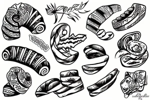 Hawaiian roll tattoo idea