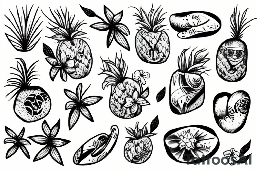 Hawaiian lil baby tattoo idea