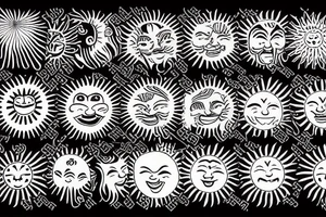 Brick road leading to a Japanese style sun tattoo idea