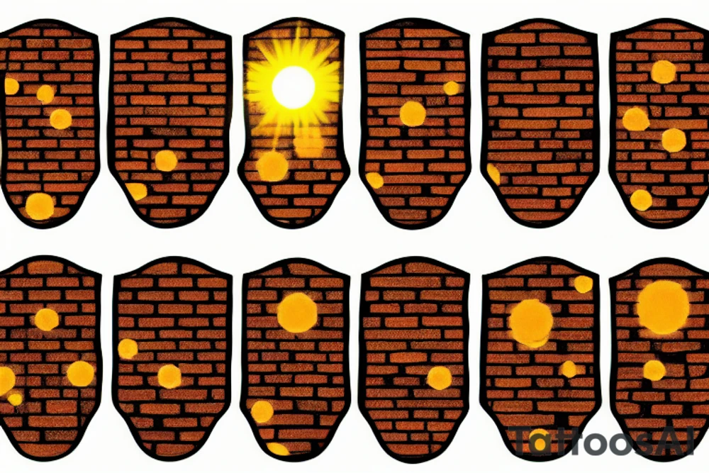 Brick road leading to the sun tattoo idea