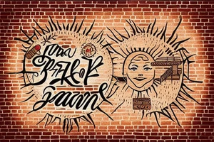 Brick road leading to the sun tattoo idea