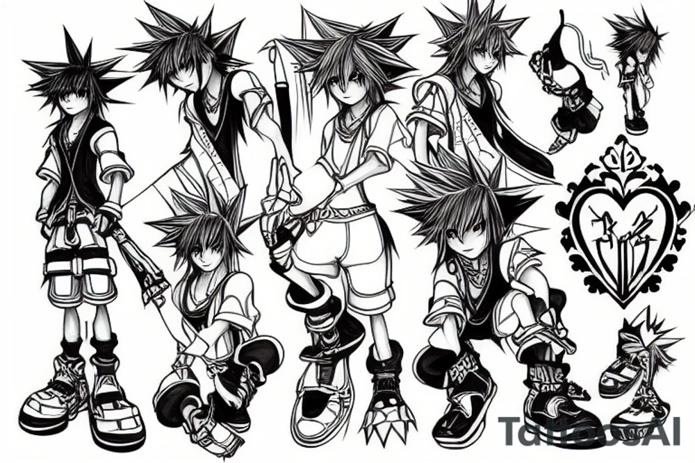 Sora from Kingdom hearts tattoo idea