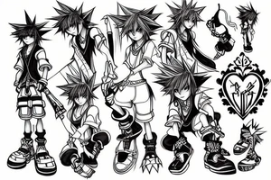 Sora from Kingdom hearts tattoo idea