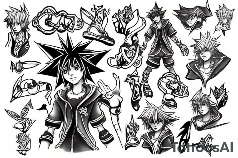 Sora from Kingdom hearts tattoo idea