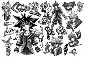 Sora from Kingdom hearts tattoo idea