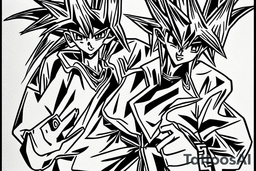 Yugi from Yu-Gi-Oh! tattoo idea