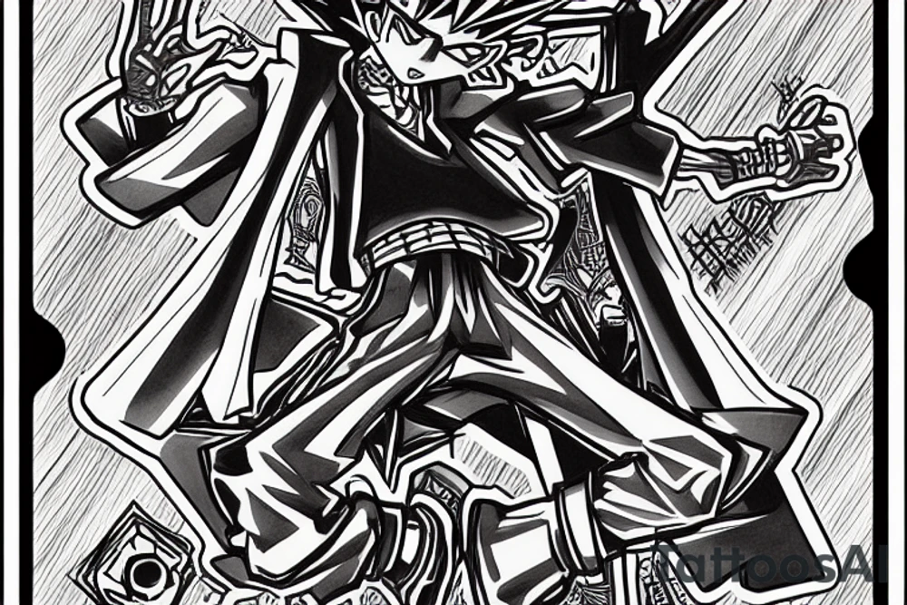 Yugi from Yu-Gi-Oh! tattoo idea