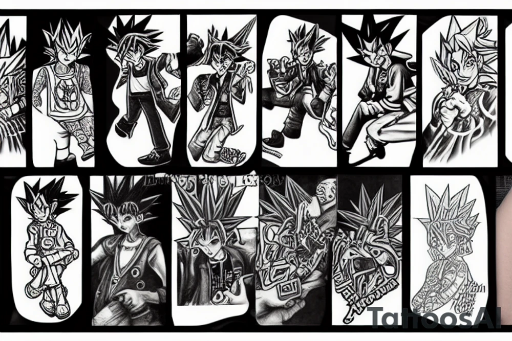 Yugi from Yu-Gi-Oh! tattoo idea