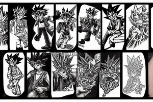 Yugi from Yu-Gi-Oh! tattoo idea