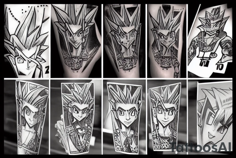 Yugi from Yu-Gi-Oh! tattoo idea