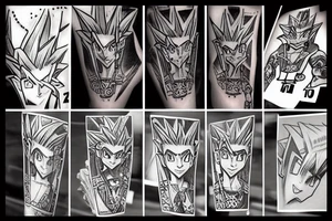 Yugi from Yu-Gi-Oh! tattoo idea