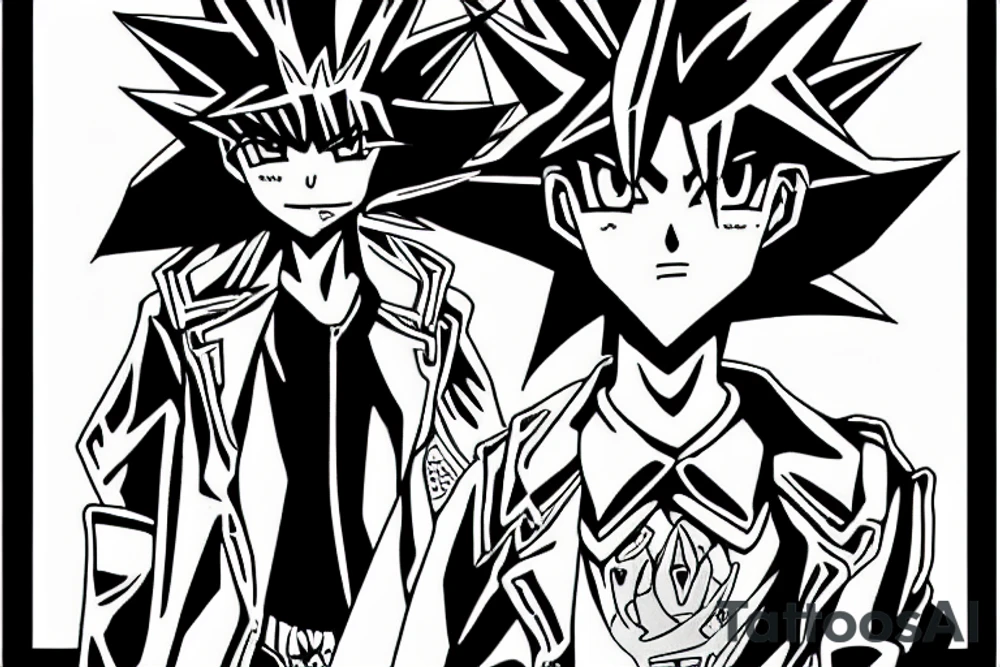 Yugi from Yu-Gi-Oh! tattoo idea