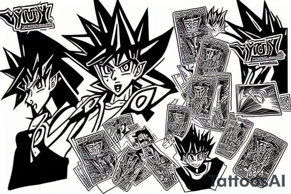 Yugi from Yu-Gi-Oh! tattoo idea