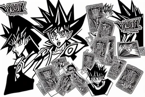 Yugi from Yu-Gi-Oh! tattoo idea