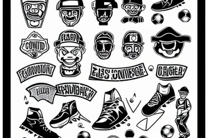 Construction worker Playing soccer tattoo idea