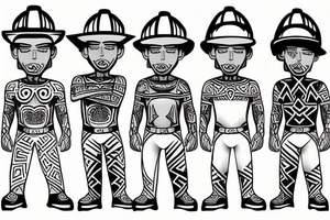 Construction worker Playing soccer tattoo idea