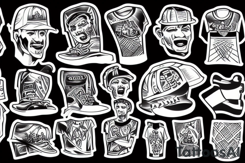 Construction worker Playing soccer tattoo idea