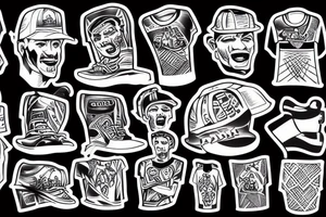 Construction worker Playing soccer tattoo idea