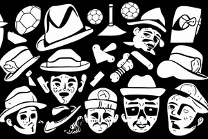 Construction Mexican man playing soccer tattoo idea