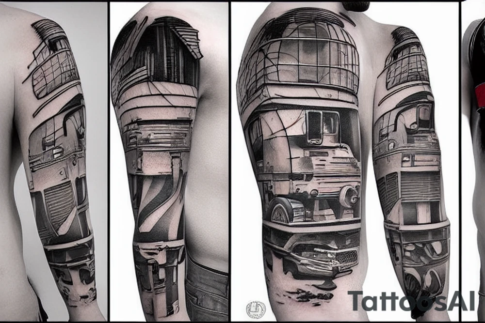 Construction man tattoo idea