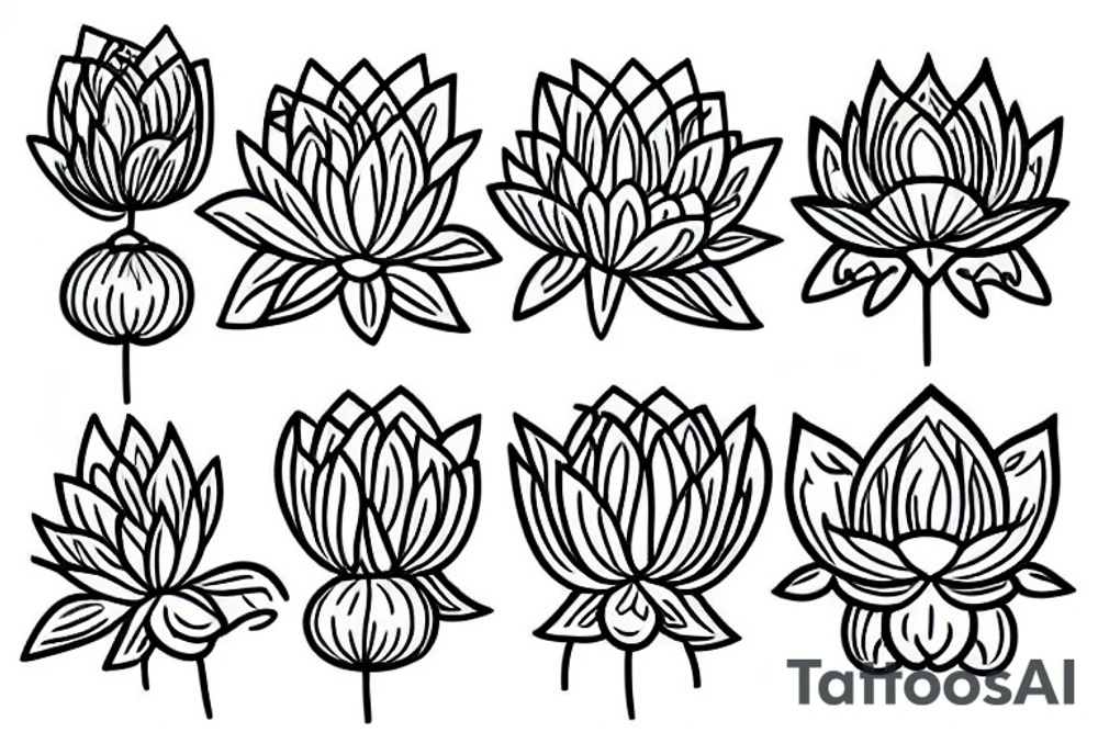 A lotus flower tattoo idea